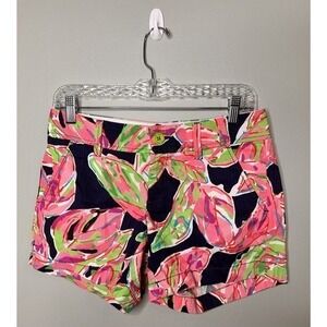 Lilly Pulitzer The Callahan Short Size 0 Floral Vias Green‎